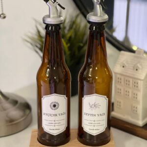 طقم الزيت علب زجاج