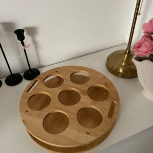 ستاند كاسات خشب بامبو