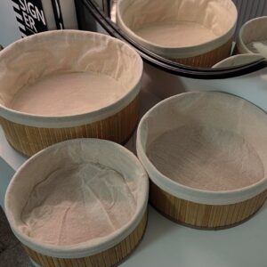 طقم سلات تنظيم خشب بامبو