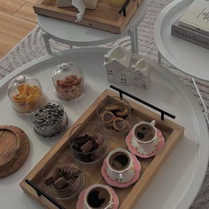 صينية خشب قطعتين مميزة جدآ