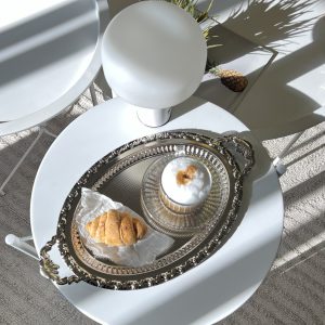 طقم صواني باللون الفضي تركي ثقيل